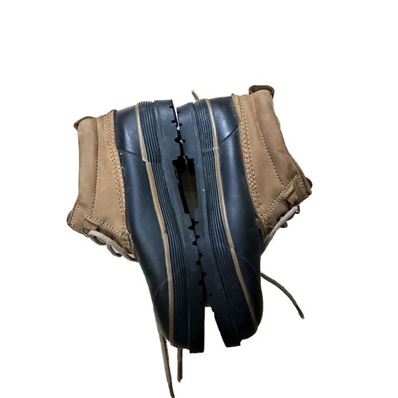 Lands End Size 6 Womens Leather & Rubber Thinsulate Lace Up Duck Boots Steel - Picture 5 of 16